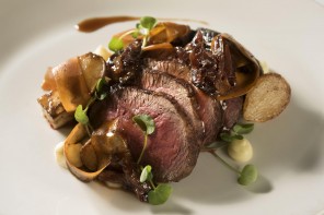 Photograph by Emily Whitfield-Wicks
Chef Special - The Metropole, Padstow. Head Chef Mike Corbin. Main - Fillet of beef, autumn veg and Oxtail sauce.