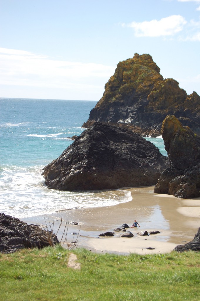 Viki Wilson Kynance cove_ solitary surfer
